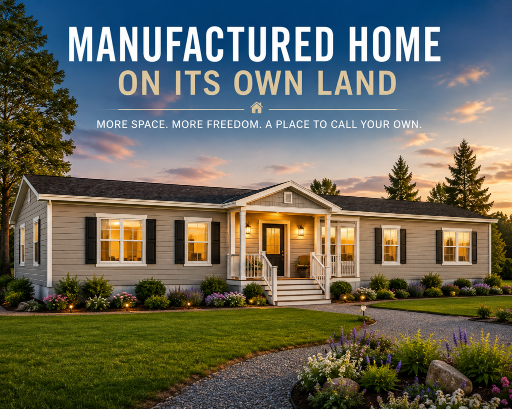 Manufactured home on land